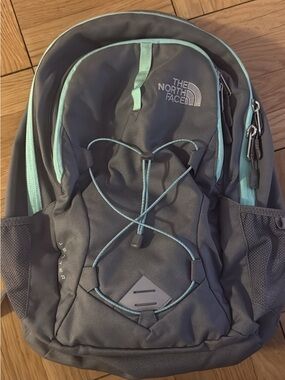 The North Face Charcoal Backpack with Mint Trim (Jester style)